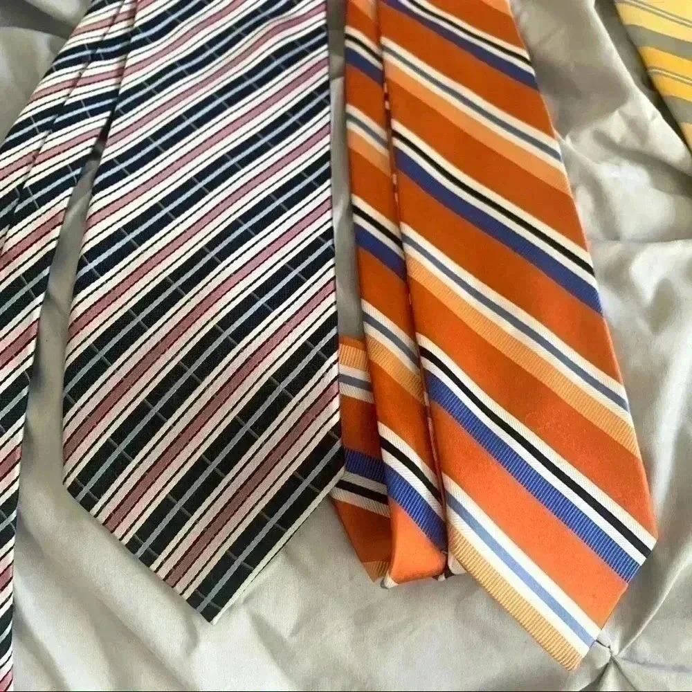 4 multi colored mens suit ties